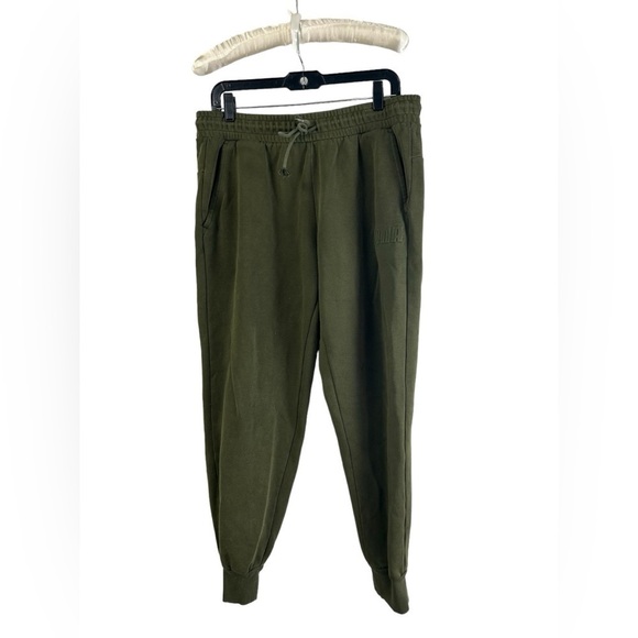 Puma Mens Large Fleece Jogger Pants Forest Night Green Pockets Comfy Sweatpant - Picture 5 of 11